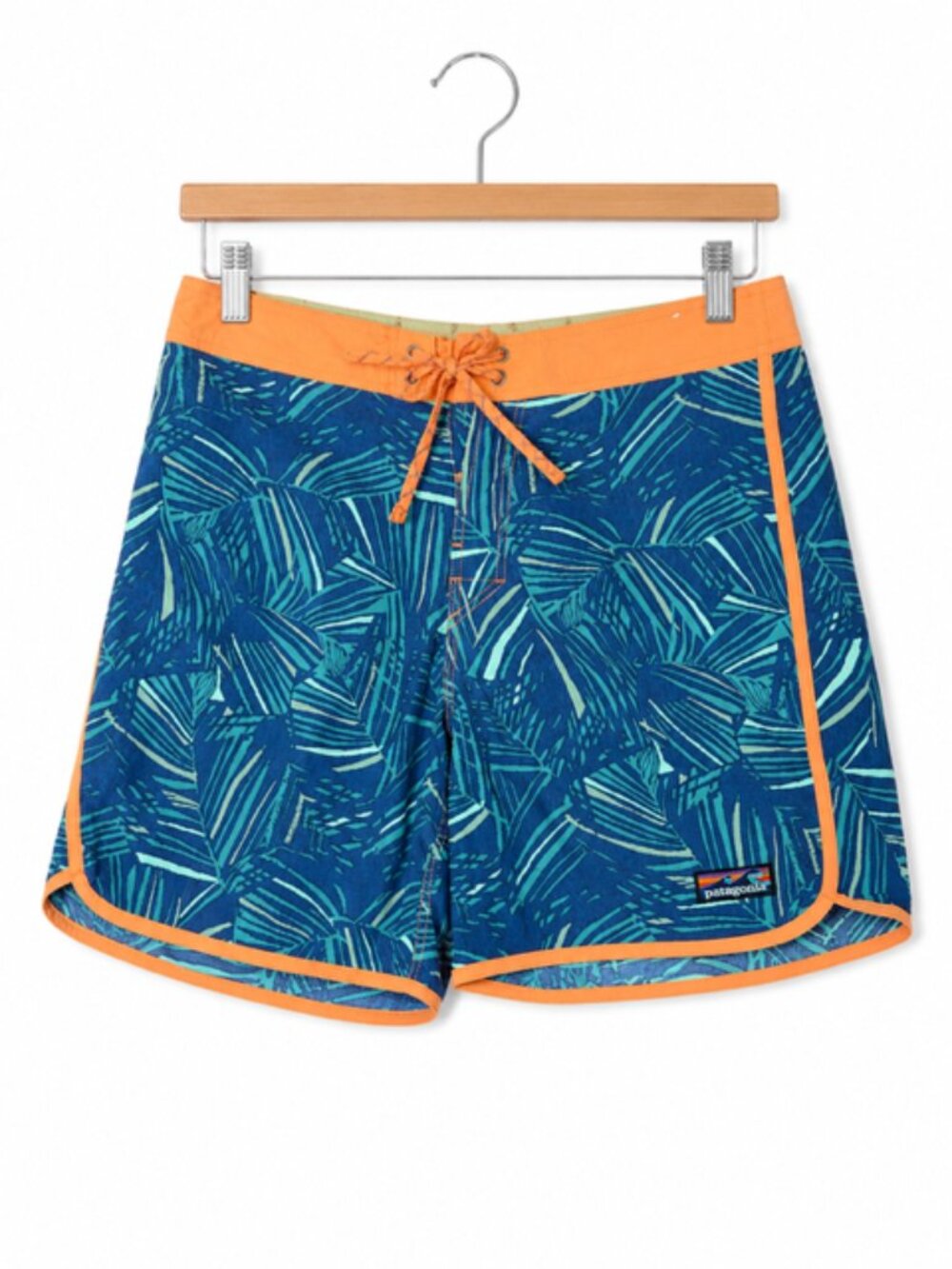 Patagonia Board Shorts Men’s Size 36 Blue Tropical Print Surf Swim Shorts 7.5” I